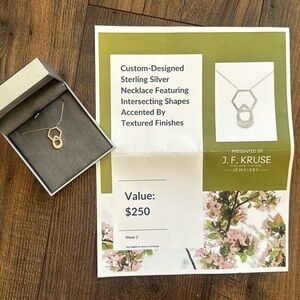 JF Kruse stealing SILVER Necklace NWT